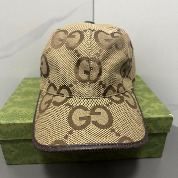 Gucci Beige GG Monogram Hat - Picture 2 of 6